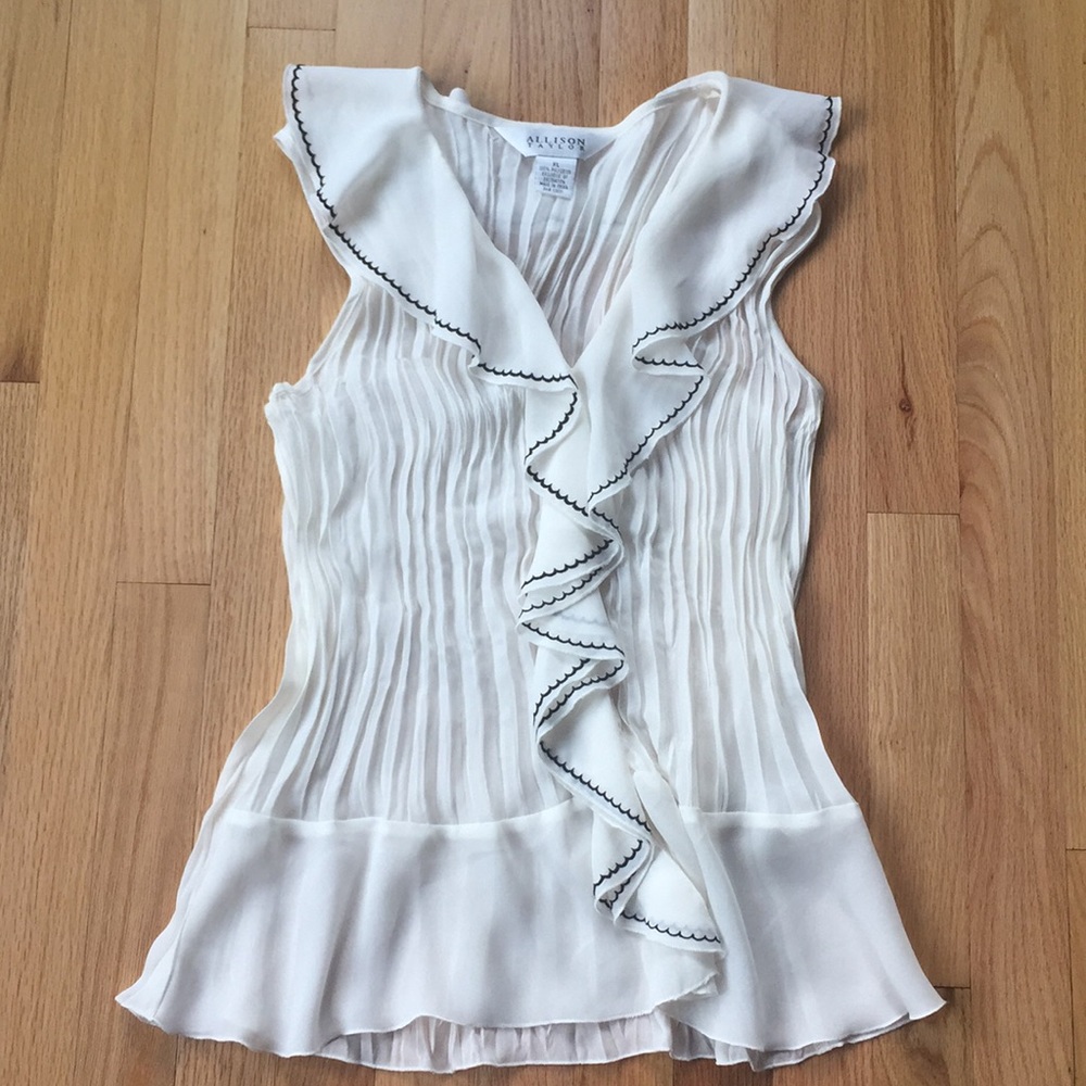 Allison Taylor sleeveless blouse XL